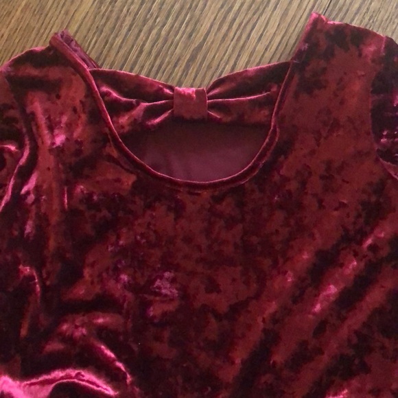 Girl’s crushed velvet dress - Picture 2 of 2